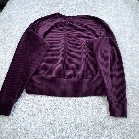 Prana Escambia Velour Pullover Sweatshirt Purple - Picture 3 of 7